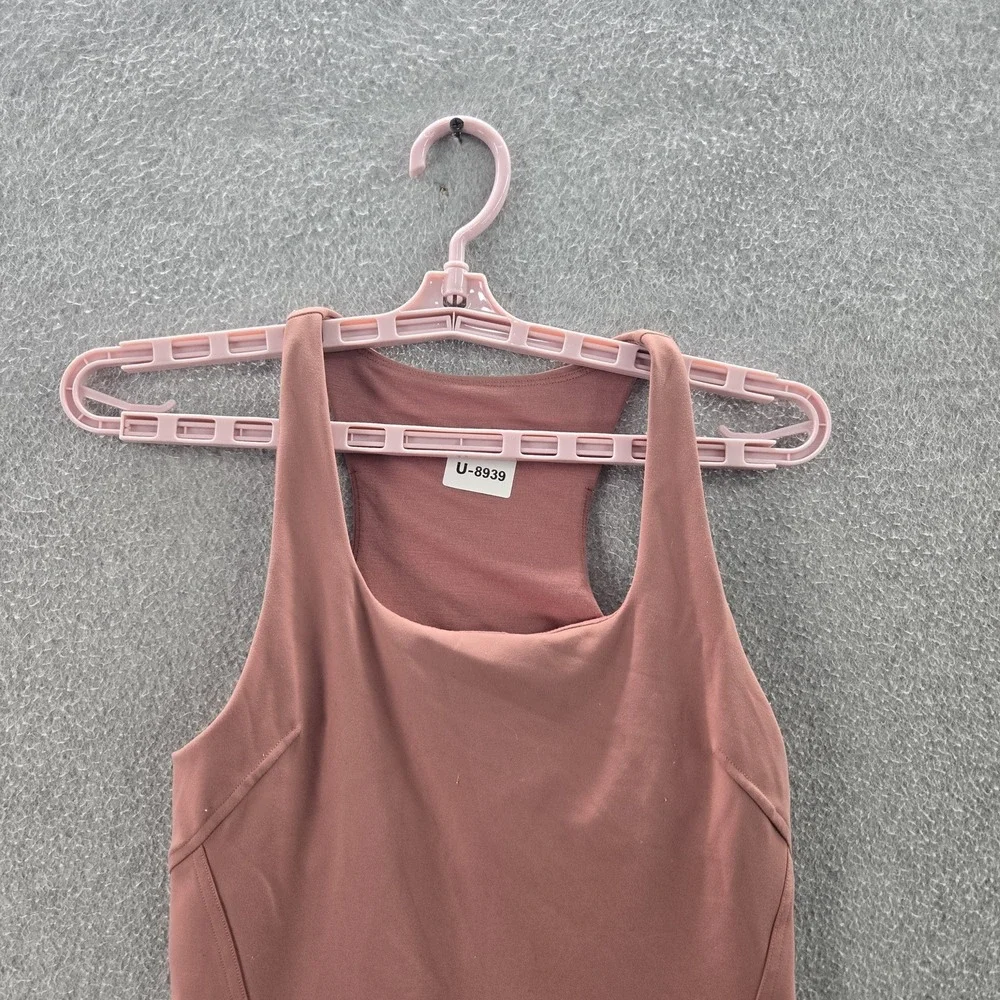 Lululemon Women Tank‎ Top 4 Pink InStill Activewear Logo High Neck Pullover